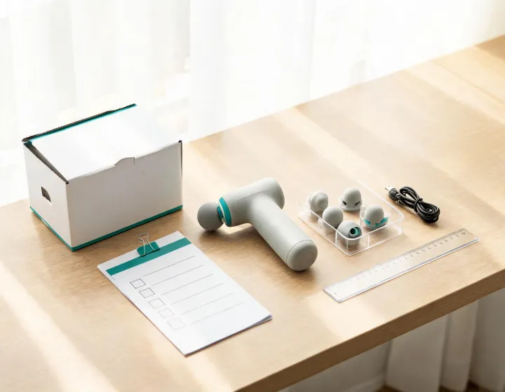 Mini percussion massager sample approval workspace